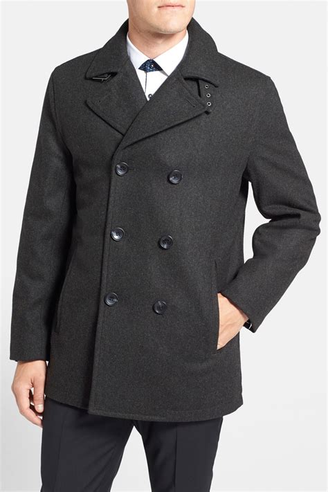 michael kors peacoat|michael kors men overcoat.